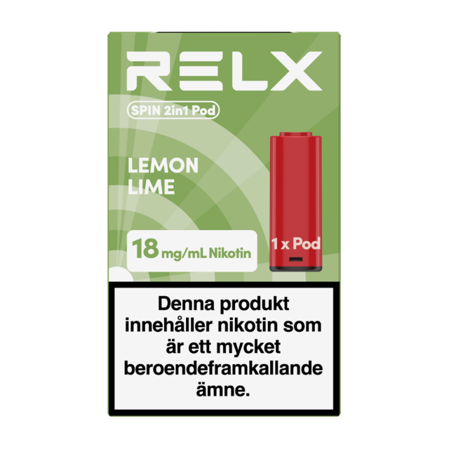 RELX-SPIN 2in1 Pod-1 Pod-Lemon Lime-18mg/ml-SWE