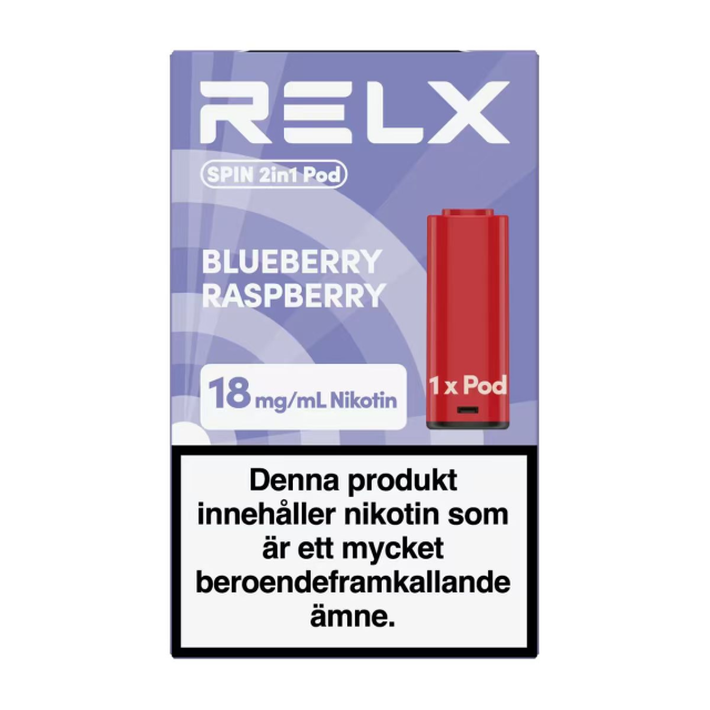 RELX-SPIN 2in1 Pod-1 Pod-Blueberry Raspberry-18mg/ml-SWE