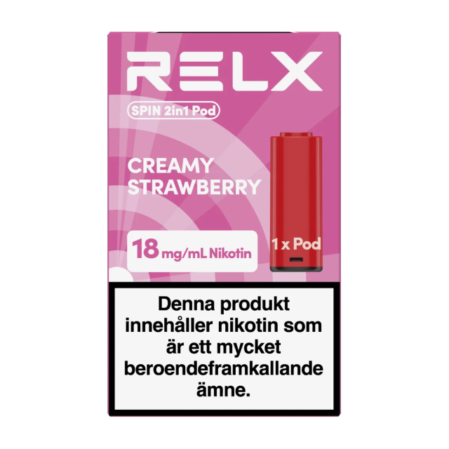 RELX-SPIN 2in1 Pod-1 Pod-Creamy Strawberry-18mg/ml-SWE