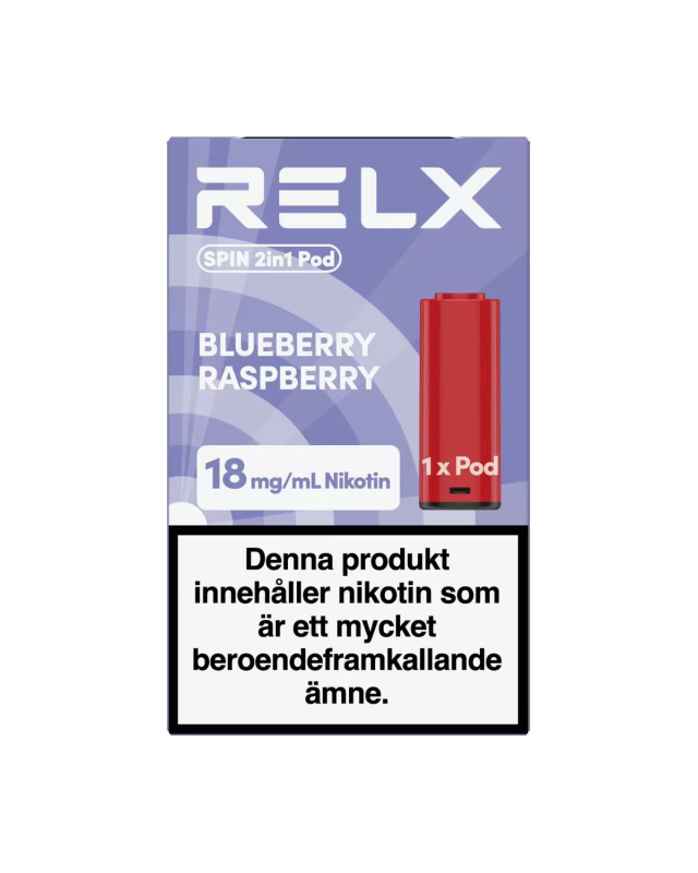 RELX-SPIN 2in1 Pod-1 Pod-Blueberry Raspberry-18mg/ml-SWE