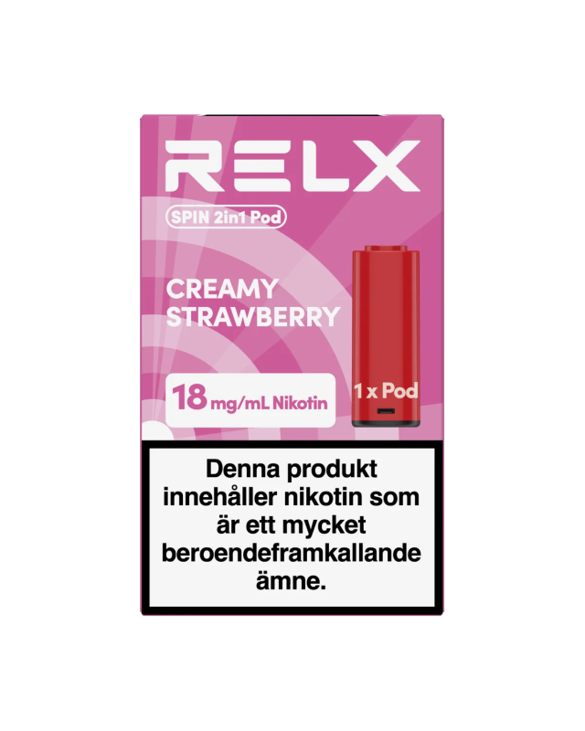 RELX-SPIN 2in1 Pod-1 Pod-Creamy Strawberry-18mg/ml-SWE